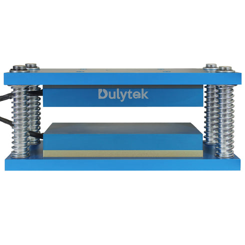 Dulytek® Retrofit Rosin Heat Caged Plate Kit, 3" x 8" Food-Grade Anodized Aluminum Dual Heating Plates, for 15 - 30 Ton Shop Presses
